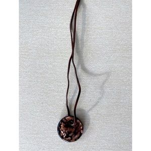 Brown/Black Glittery Glass Necklace